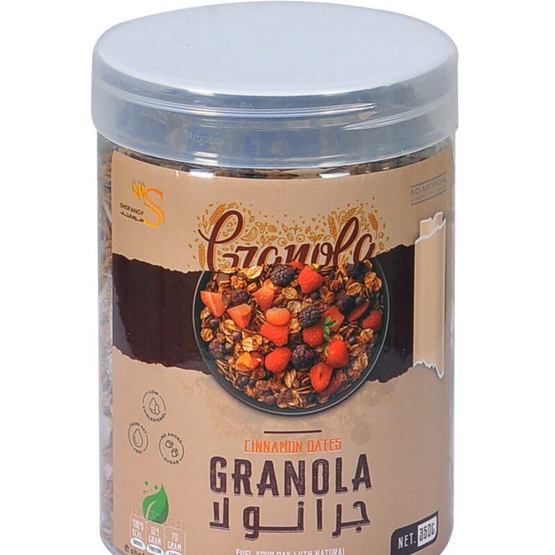 جرانولا مجففة بالتمر والعسل و القرفة 350 جرام - Dried granola