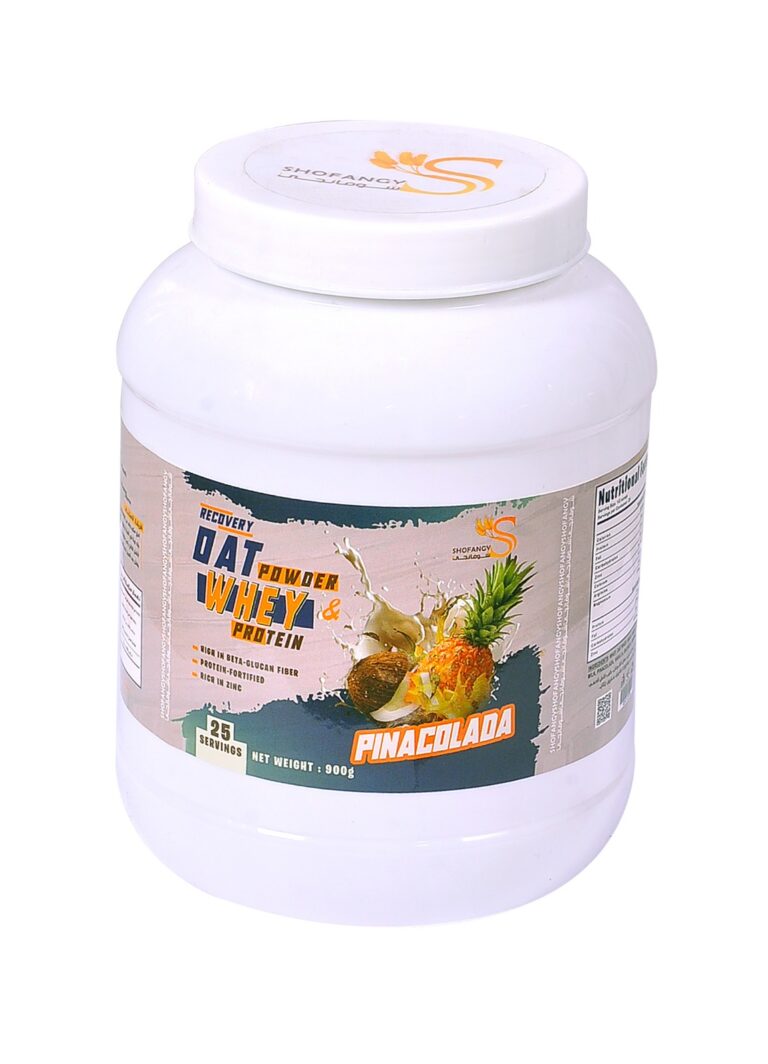 recovery – Whey Protein & Oats منتج طبيعي من شوفانجي طعم بنناكولادي الجديد 900 جرام