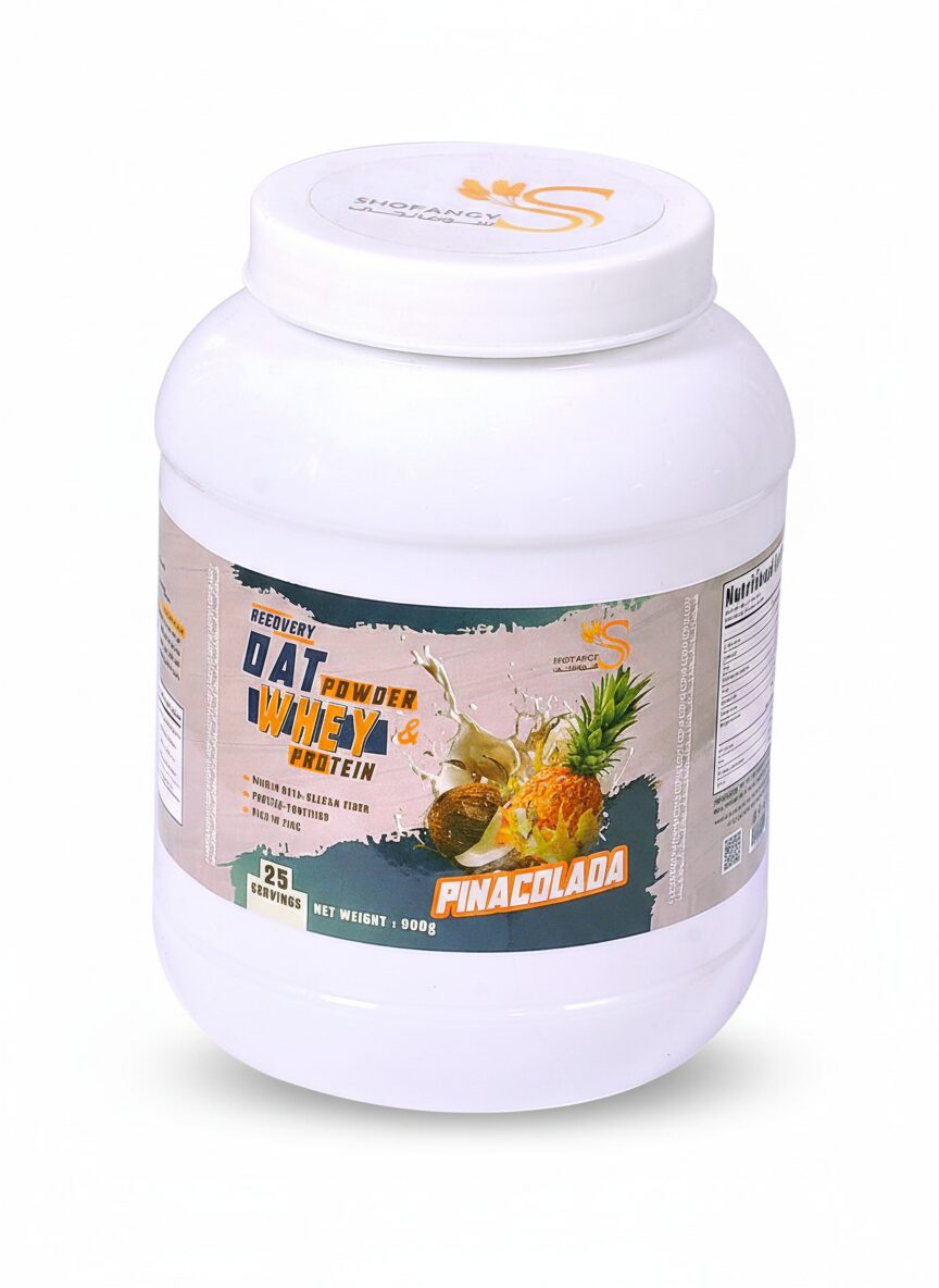 recovery – Whey Protein & Oats منتج طبيعي من شوفانجي طعم بنناكولادي الجديد 900 جرام